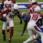 INGLEWOOD, CA - JANUARY 03: DeAndre Hopkins 10 of the Arizona Cardinals during the NFL, American Football Herren, USA ga