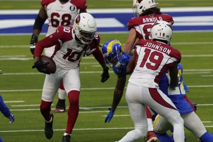 INGLEWOOD, CA - JANUARY 03: DeAndre Hopkins 10 of the Arizona Cardinals during the NFL, American Football Herren, USA ga
