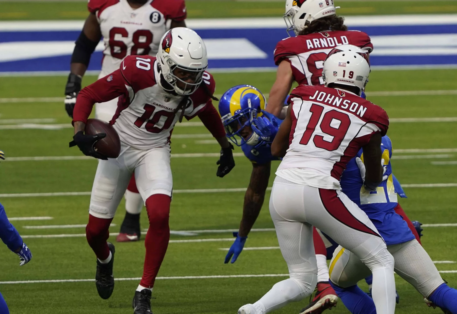 INGLEWOOD, CA - JANUARY 03: DeAndre Hopkins 10 of the Arizona Cardinals during the NFL, American Football Herren, USA ga