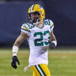 CHICAGO, IL - JANUARY 03: Green Bay Packers cornerback Jaire Alexander (23) looks on in action during a game between the