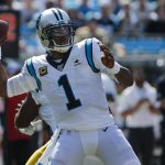 Carolina Panthers Quarterback Cam Newton (1) looks to pass against the Los Angeles Rams in the second half of an NFL, American Football Herren, USA football game in Charlotte, North Carolina on September 8, 2019. The Los Angeles Rams won 30-27. PUBLICATIONxINxGERxSUIxAUTxHUNxONLY CHP2019090836 NELLxREDMOND