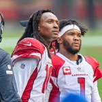 SAN FRANCISCO, CA - SEPTEMBER 13: Arizona Cardinals quarterback Kyler Murray (1) and Arizona Cardinals wide receiver DeA