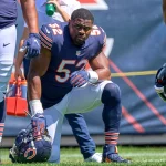 CHICAGO, IL - AUGUST 14: Chicago Bears outside linebacker Khalil Mack (52) looks on during a preseason game between the