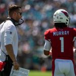 September 26, 2021, Syracuse, New York, USA: Arizona Cardinals head coach KLIFF KINGSBURY talks with Arizona Cardinals q