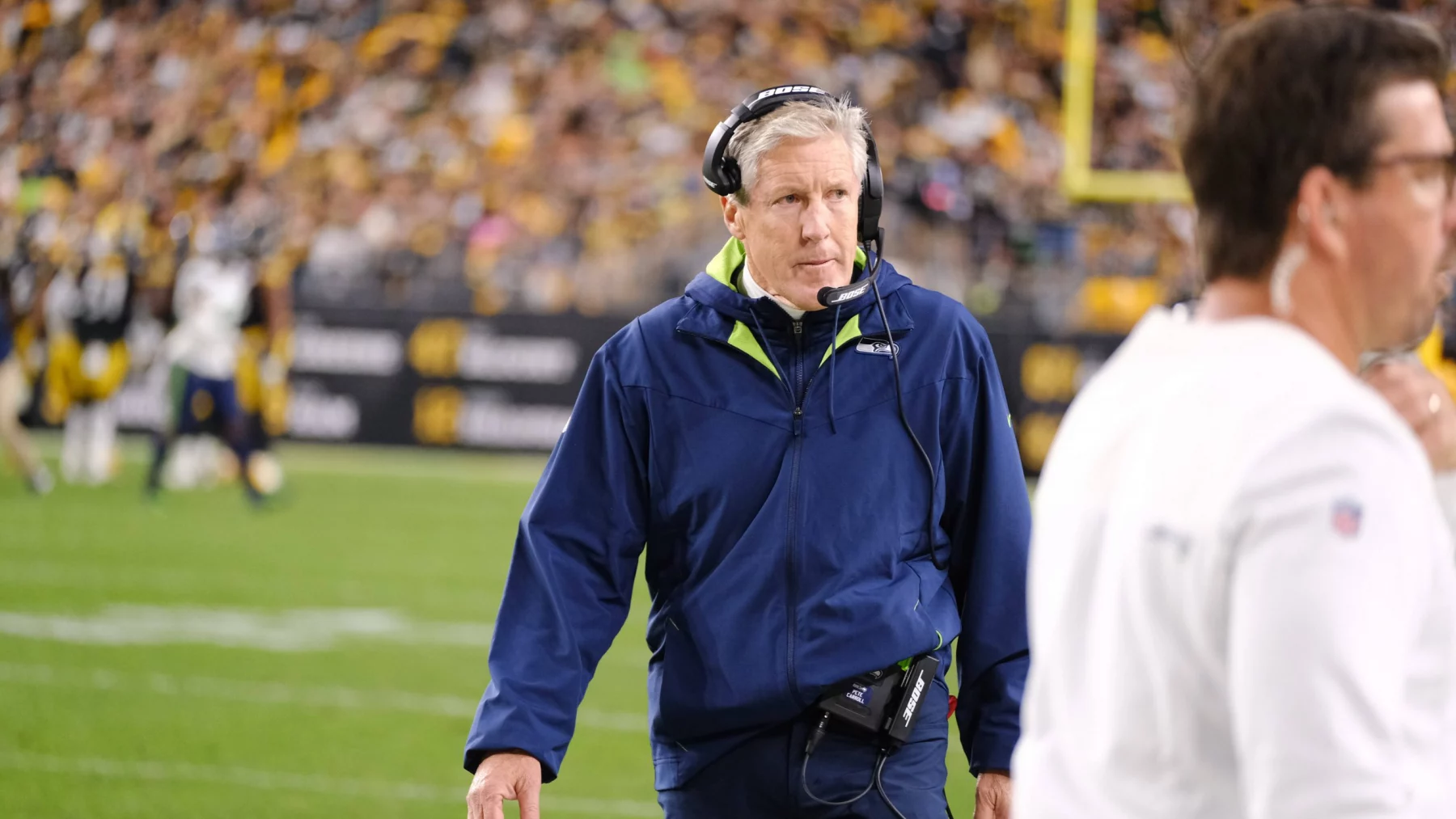 October 17th, 2021: Head Coach Pete Carroll during the Pittsburgh Steelers vs Seattle Seahawks game at Heinz Field in Pi