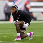 CLEVELAND, OH - OCTOBER 31: Cleveland Browns wide receiver Odell Beckham (13) warms up prior to the National Football L