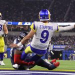 INGLEWOOD, CA - NOVEMBER 7:Tennessee Titans defensive end Jeffery Simmons 98 sacks Los Angeles Rams quarterback Matthew