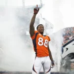 DENVER CO NOVEMBER 19 Denver Broncos wide receiver Demaryius Thomas 88 in introduced to the hom