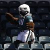 Swoop, the Philadelphia Eagles mascot, wears a face mask when the Los Angeles Rams play the Eagles in week 2 of the NFL,