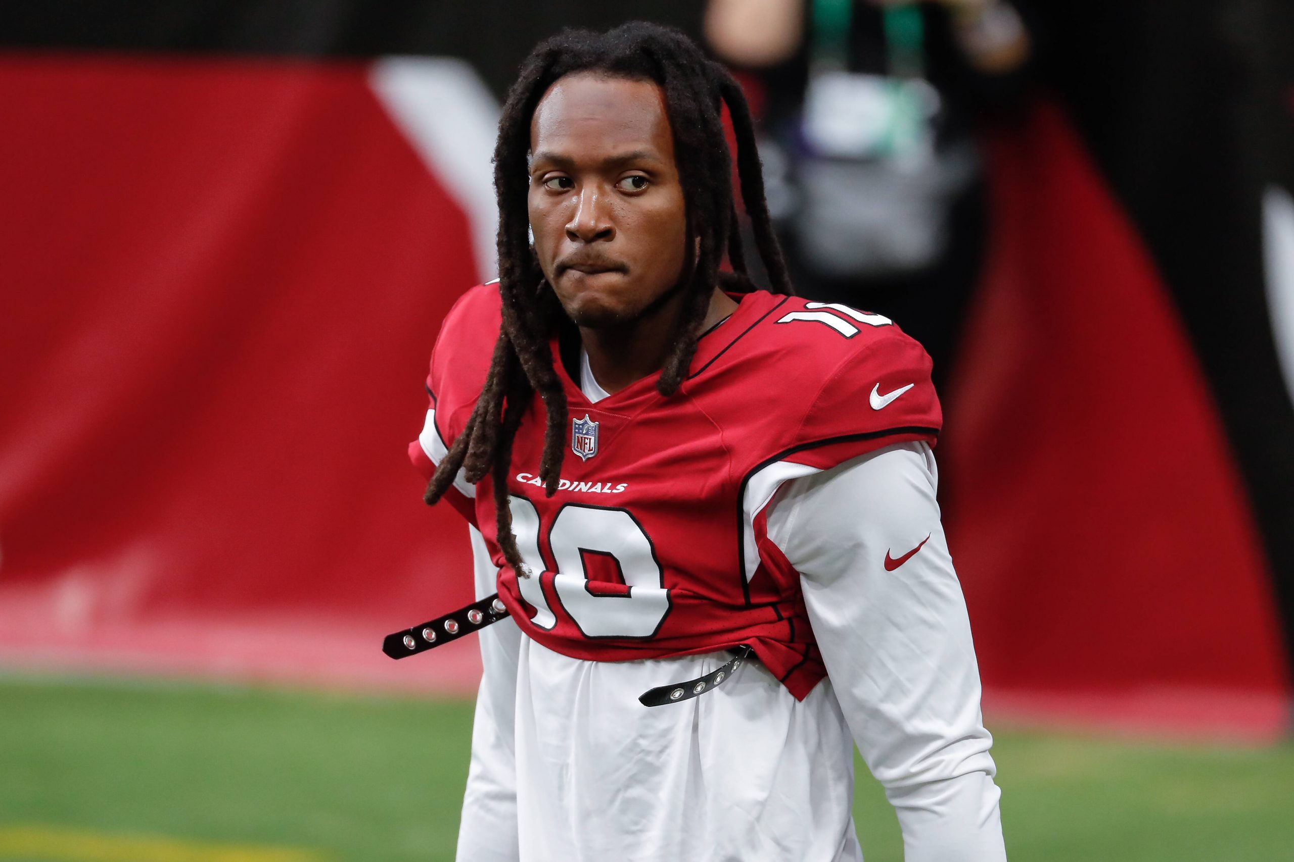 GLENDALE, AZ - SEPTEMBER 20: Arizona Cardinals wide receiver DeAndre Hopkins (10) looks on before the NFL, American Foot