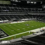 LAS VEGAS, NV - DECEMBER 13: A general view of Allegiant Stadium prior to a NFL, American Football Herren, USA game betw