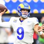 INGLEWOOD, CA - SEPTEMBER 26: Los Angeles Rams quarterback Matthew Stafford (9) throws a pass during the NFL, American F