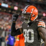 CLEVELAND, OH - OCTOBER 21: Cleveland Browns wide receiver Jarvis Landry (80) leaves the field following the National Fo