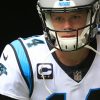 ATLANTA, GA - OCTOBER 31: Quarterback Sam Darnold 14 of the Carolina Panthers during the Week 8 NFL, American Football H