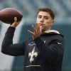 November 21, 2021: New Orleans Saints quarterback Ian Book (16) throws the ball prior to the NFL, American Football Herr