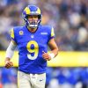 NFL Injury Report Woche 11 - DECEMBER 05: Los Angeles Rams Quarterback Matthew Stafford (9) celebrates a touchdown during the NFL, Am