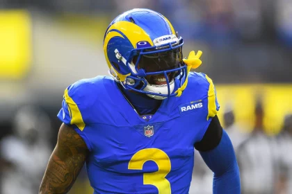 INGLEWOOD, CA - DECEMBER 05: Los Angeles Rams Wide Receiver Odell Beckham (3) looks on during the NFL, American Football