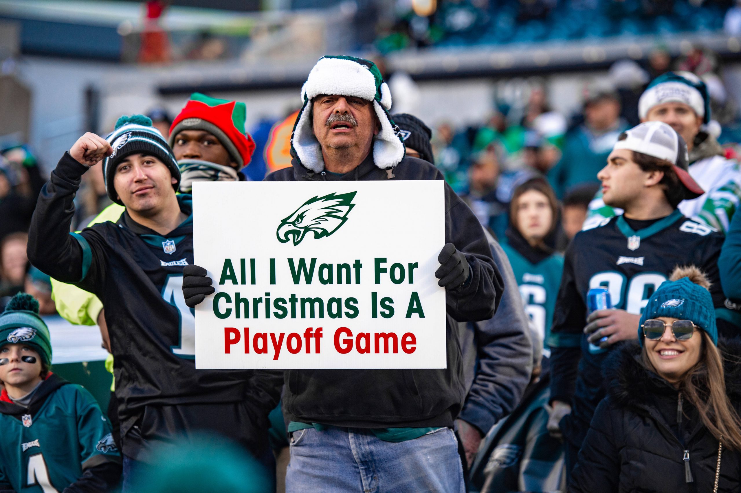 PHILADELPHIA, PA - DECEMBER 26: General view of fans during the second half of the National Football League game betwee