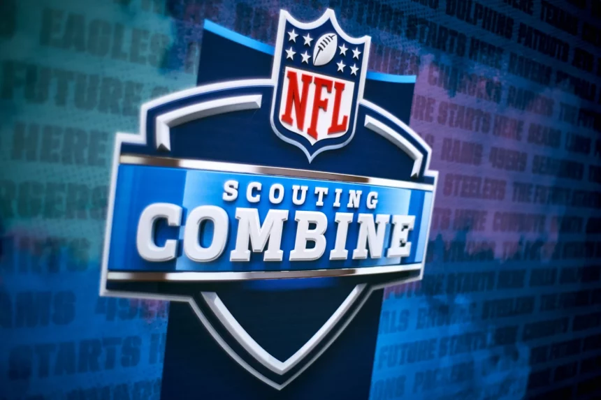 NFL Scouting Combine 2024 - INDIANAPOLIS IN MARCH 02 A detailed view of the NFL American Football Herren USA Scouting Combin