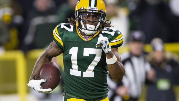 January 12, 2020: Green Bay Packers wide receiver Davante Adams 17 runs into the end zone after making a 40 yard touchdo
