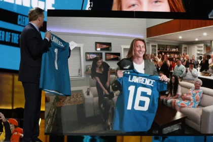 The Jacksonville Jaguars select Clemson quarterback Trevor Lawrence with the number 1 pick at the 2021 NFL, American Foo