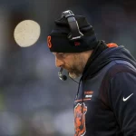 December 27, 2021: Chicago Bears coach Matt Nagy walks near the bench during the third quarter against the Seattle Seaha
