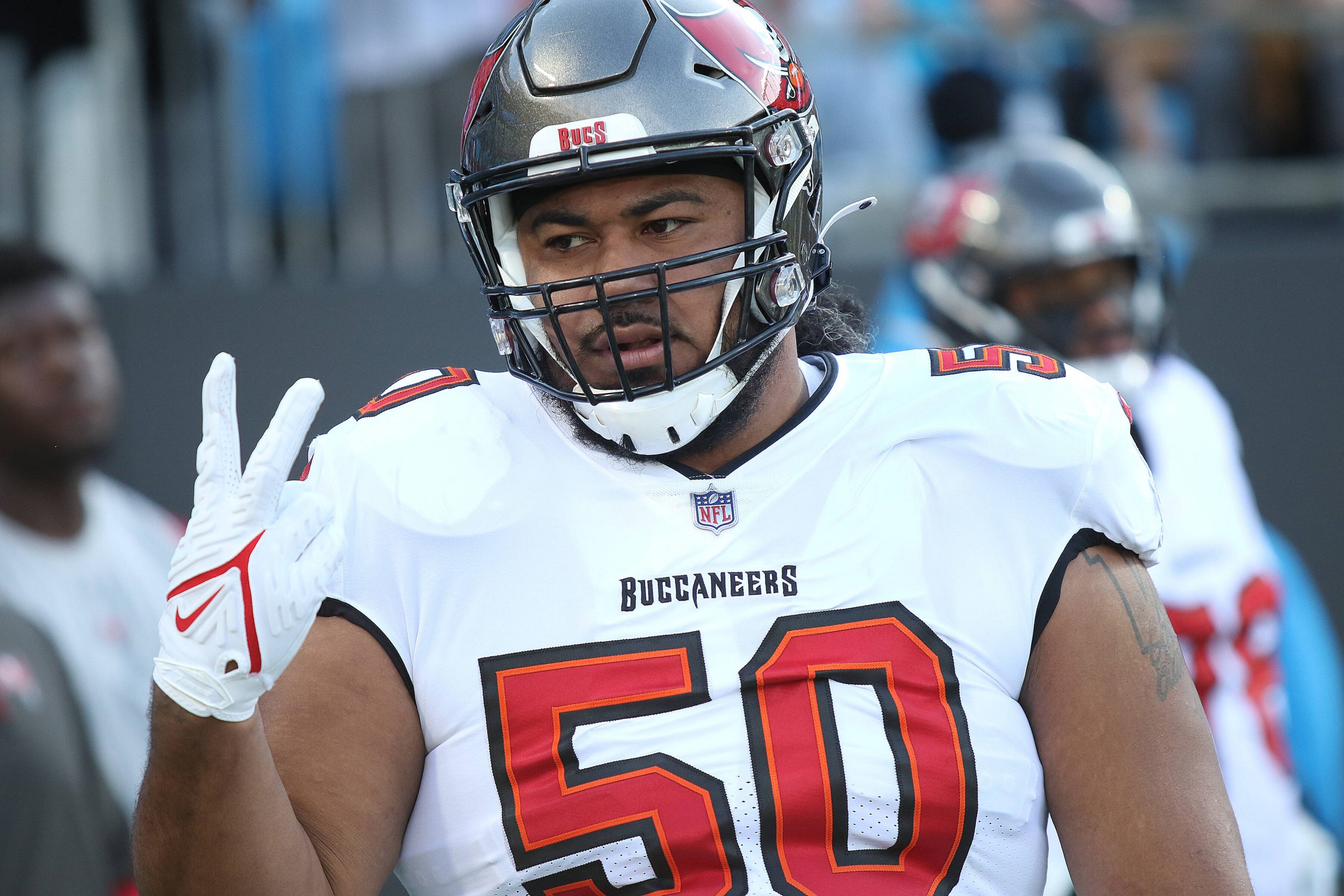 CHARLOTTE, NC - DECEMBER 26: Tampa Bay Buccaneers Nose Tackle Vita Vea (50) during an NFL, American Football Herren, USA