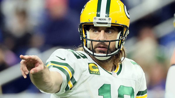 Green Bay Packers vs Detroit Lions Green Bay Packers quarterback Aaron Rodgers (12) signals before a play during an NFL,