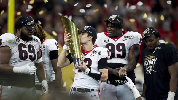 January 11, 2022, Indianapolis, Indiana, USA: Georgia QB Stetson Bennett (13) after the National Championship game. Geor