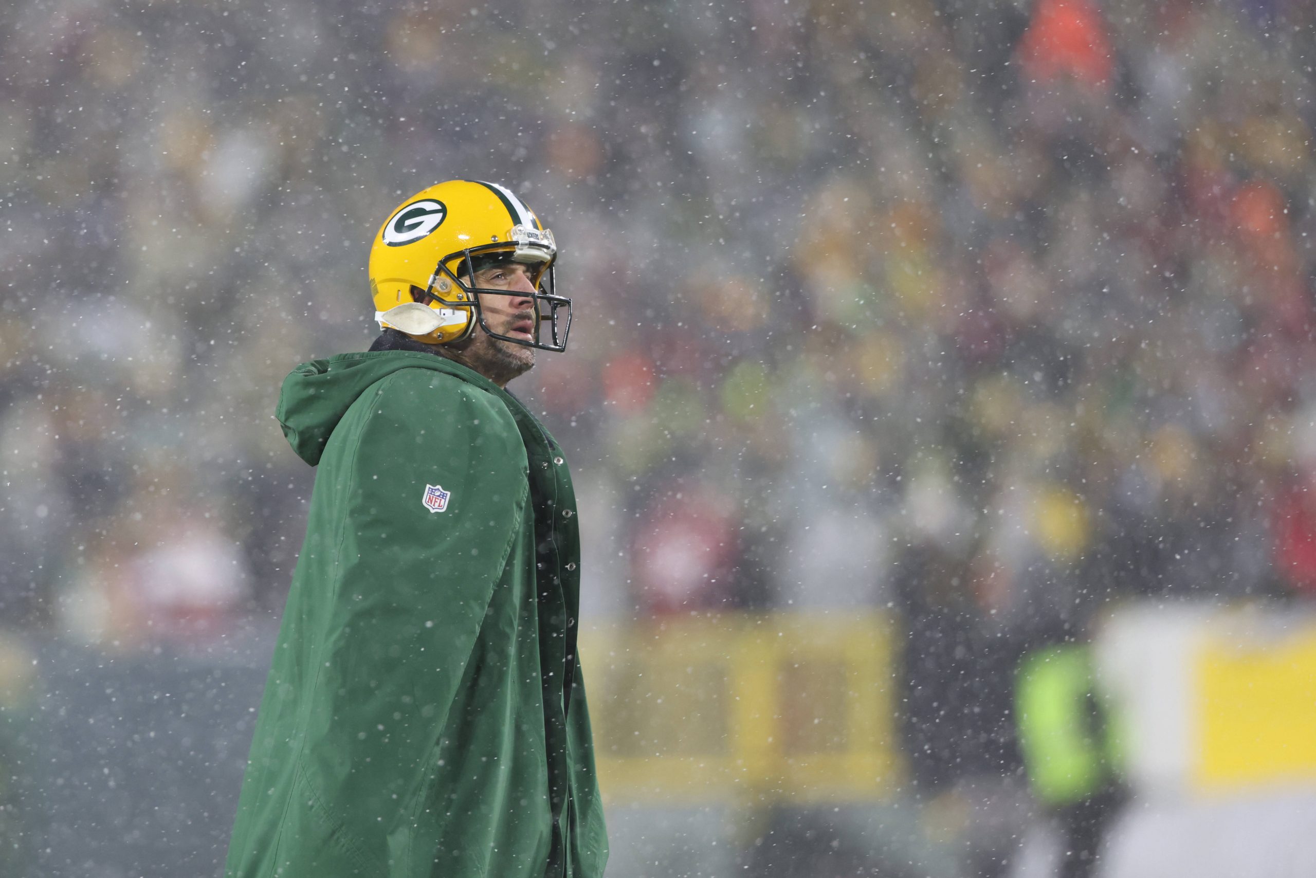 January 22, 2022: Green Bay Packers quarterback Aaron Rodgers (12) during the NFL, American Football Herren, USA divisio