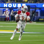 INGLEWOOD, CA - JANUARY 17: Arizona Cardinals quarterback Kyler Murray 1 during the NFC Wild Card playoff game between