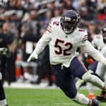 November 19, 2021: Chicago Bears outside linebacker Khalil Mack (52) rushes in the second quarter against the Las Vegas