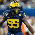Michigan Wolverines linebacker David Ojabo 55 plays during the Capital One Orange Bowl NCAA, College League, USA College Football Playoff game between Georgia and Michigan on Friday December 31, 2021 at Hard Rock Stadium in Miami Gardens, FL. /CSM Miami Gardens United States of America - ZUMAc04_ 20211231_zaf_c04_138 Copyright: xJacobxKupfermanx