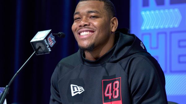 INDIANAPOLIS, IN - MARCH 04: Georgia defensive lineman Travon Walker answers questions from the media during the NFL, American Football Herren, USA Scouting Combine on March 4, 2022, at the Indiana Convention Center in Indianapolis, IN. Photo by Robin Alam/Icon Sportswire NFL: MAR 04 Scouting Combine Icon164220304229