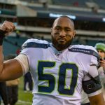PHILADELPHIA, PA - NOVEMBER 24: Seattle Seahawks outside linebacker K.J. Wright 50 after the National Football League game between the Seattle Seahawks and Philadelphia Eagles on November 24, 2019 at Lincoln Financial Field in Philadelphia, PA Photo by John Jones/Icon Sportswire NFL, American Football Herren, USA NOV 24 Seahawks at Eagles PUBLICATIONxINxGERxSUIxAUTxHUNxRUSxSWExNORxDENxONLY Icon19112424