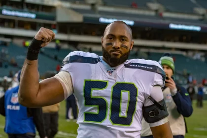 PHILADELPHIA, PA - NOVEMBER 24: Seattle Seahawks outside linebacker K.J. Wright 50 after the National Football League game between the Seattle Seahawks and Philadelphia Eagles on November 24, 2019 at Lincoln Financial Field in Philadelphia, PA Photo by John Jones/Icon Sportswire NFL, American Football Herren, USA NOV 24 Seahawks at Eagles PUBLICATIONxINxGERxSUIxAUTxHUNxRUSxSWExNORxDENxONLY Icon19112424