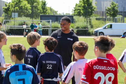 ; NFL Flag Football Programms mit Aaron Donkor am 22.06.2022, Duesseldorf. Foto: Kenny Beele