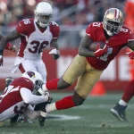 Dec. 28, 2014 - Santa Clara, CA, USA - San Francisco 49ers Frank Gore (21) is tackled at the end of a run against Arizona Cardinals Tyrann Mathieu (32) in the second quarter Sunday, Dec. 28, 2014 at Levi s Stadium in Santa Clara, Calif. The 49ers came out on top, 20-17. 49ers beat Cardinals 20-17 - ZUMAm67_