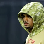 November 21, 2019, Houston, Texas, U.S: Houston Texans quarterback Deshaun Watson (4) prior to the NFL, American Football Herren, USA regular season game between the Houston Texans and the Indianapolis Colts at NRG Stadium in Houston, TX on November 21, 2019. NFL 2019 - Indianapolis Colts vs Houston Texans NOV 21 - ZUMAw137 20191121_zap_w137_004 Copyright: xErikxWilliamsx