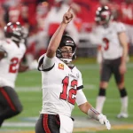 February 7, 2021, Tampa, FL, USA: Tampa Bay Buccaneers quarterback Tom Brady celebrates after a touchdown Super Bowl LV