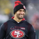 January 22, 2022: San Francisco 49ers quarterback Jimmy Garoppolo 10 during the NFL, American Football Herren, USA divisional playoff football game between the San Francisco 49ers and the Green Bay Packers at Lambeau Field in Green Bay, Wisconsin. /CSM Green Bay United States of America - ZUMAc04_ 20220122_zaf_c04_452 Copyright: xDarrenxLeex