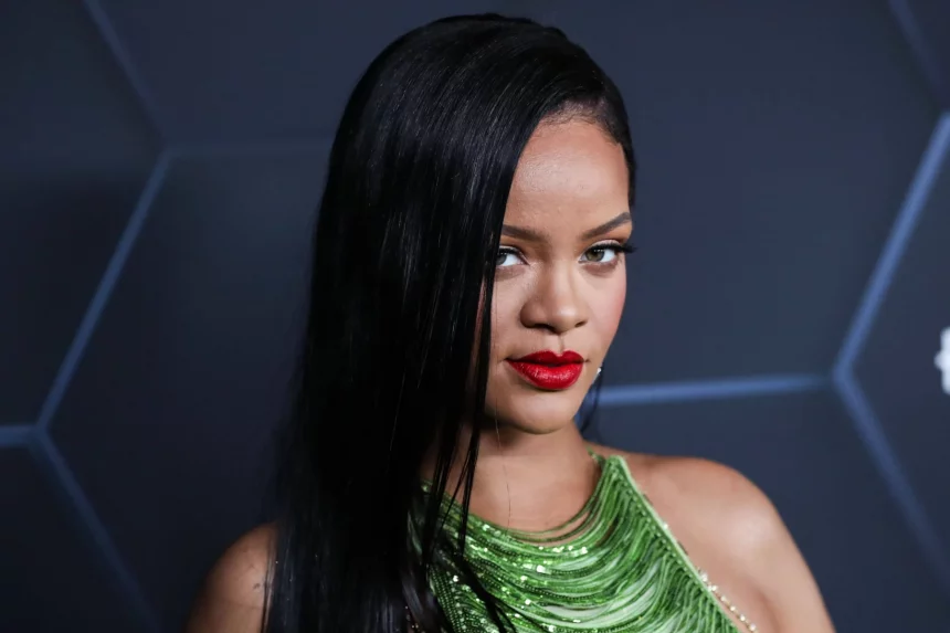 Fenty Beauty And Fenty Skin Celebration Hosted By Rihanna Barbadian singer Rihanna Robyn Rihanna Fenty NH wearing The Attico arrives at the Fenty Beauty And Fenty Skin Celebration Hosted By Rihanna held at Goya Studios on February 11, 2022 in Hollywood, Los Angeles, California, United States. Goya Studios, Hollywood, Los Angeles, California California United States PUBLICATIONxNOTxINxFRA Copyright: xImagexPressxAgencyx originalFilename: collin-fentybea220212_npZ1Y.jpg