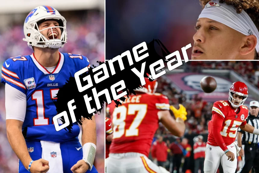 Chiefs Patrick Mahomes Travis Kelce - Bills Quarterback josh allen game-of-the-year-edition