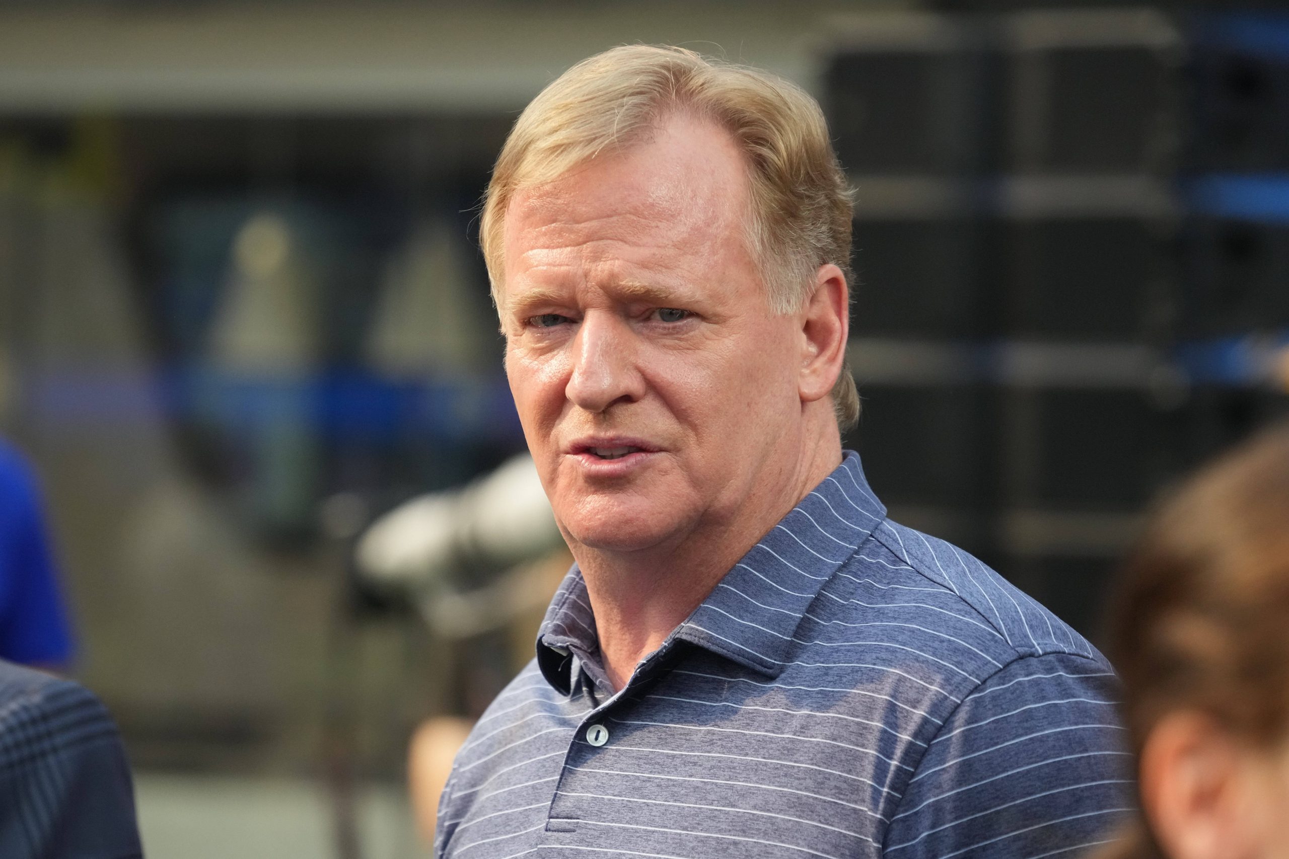 NFL, American Football Herren, USA Buffalo Bills at Los Angeles Rams, Sep 8, 2022 Inglewood, California, USA Commissioner of the NFL Roger Goodell before the game between the Los Angeles Rams and the Buffalo Bills at SoFi Stadium. Mandatory Credit: Kirby Lee-USA TODAY Sports, 08.09.2022 16:16:50, 19005698, Los Angeles Rams, NPStrans, NFL, Buffalo Bills PUBLICATIONxINxGERxSUIxAUTxONLY Copyright: xKirbyxLeex 19005698