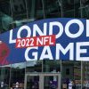 NFL, American Football Herren, USA International Series-London City Views Oct 1, 2022 London, United Kingdom The facade of the Tottenham Hotspur Stadium with signage promoting the 2022 NFL London Games. The venue will play host to the NFL International Series games between the Minnesota Vikings and Saints Oct. 2, 2022 and the New York Giants and the Green Bay Packers Oct. 9, 2022. London England United Kingdom, EDITORIAL USE ONLY PUBLICATIONxINxGERxSUIxAUTxONLY Copyright: xKirbyxLeex 20221001_tbs_al2_096