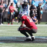 CHARLOTTE, NC - OCTOBER 23: Tampa Bay Buccaneers quarterback Tom Brady 12 looks dejected after another unsuccessful 3rd down play during an NFL, American Football Herren, USA football game between the Tampa Bay Buccaneers and the Carolina Panthers on October 23, 2022 at Bank of America Stadium in Charlotte, N.C. Photo by John Byrum/Icon Sportswire NFL: OCT 23 Buccaneers at Panthers Icon22102304