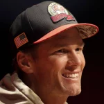 Tampa Bay Buccaneers quarterback Tom Brady attends a news conference after a practice session in Munich, Germany, Friday, Nov. 11, 2022. The Tampa Bay Buccaneers are set to play the Seattle Seahawks in an NFL game at the Allianz Arena in Munich on Sunday. (AP Photo/Matthias Schrader)
