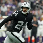 NFL, American Football Herren, USA Minnesota Vikings at Las Vegas Raiders, Aug 14, 2022 Paradise, Nevada, USA Las Vegas Raiders safety Johnathan Abram 24 in the first half against the Minnesota Vikings at Allegiant Stadium. Mandatory Credit: Kirby Lee-USA TODAY Sports, 14.08.2022 13:45:05, 18871515, Johnathan Abram, Las Vegas Raiders, NPStrans, NFL, Allegiant Stadium, Minnesota Vikings PUBLICATIONxINxGERxSUIxAUTxONLY Copyright: xKirbyxLeex 18871515
