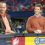 December 03, 2022: SEC Legends Peyton Manning and brother Eli Manning are interviewed on the set of SEC Nation prior to SEC Championship action between the Georgia Bulldogs and the LSU Tigers at the Mercedes Benz Stadium in Atlanta, GA. /CSM Atlanta USA - ZUMAc04_ 20221203_zaf_c04_426 Copyright: xJonathanxMailhesx
