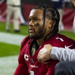 NFL, American Football Herren, USA New England Patriots at Arizona Cardinals Dec 12, 2022 Glendale, Arizona, USA Arizona Cardinals quarterback Kyler Murray reacts after suffering an injury against the New England Patriots in the first half at State Farm Stadium. Glendale State Farm Stadium Arizona USA, EDITORIAL USE ONLY PUBLICATIONxINxGERxSUIxAUTxONLY Copyright: xMarkxJ.xRebilasx 20221212_mjr_su5_054